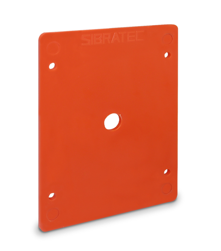 Placa de Montagem Plástica Cor Laranja C165xL120xP4mm para Caixas Pequena e Pequena Baixa