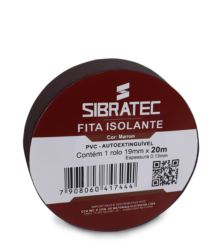 Fita isolante Marrom 19mm x 20 metros (14619)