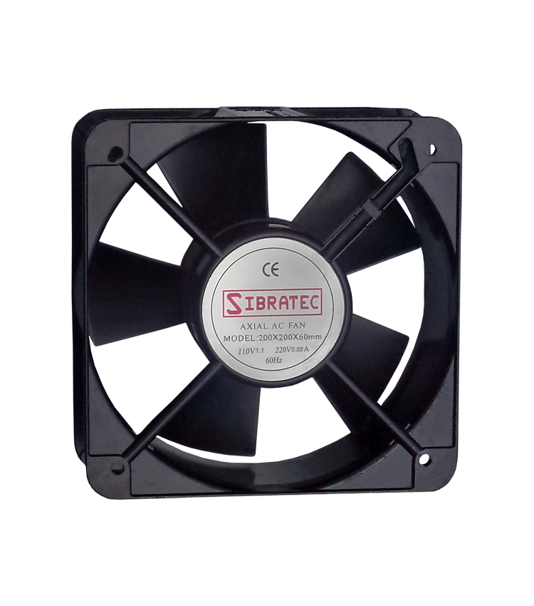 Ventilador 20x20x6cm com Corpo Metálico e Eixo com Rolamento. Alimentação: BIVOLT 110/220V