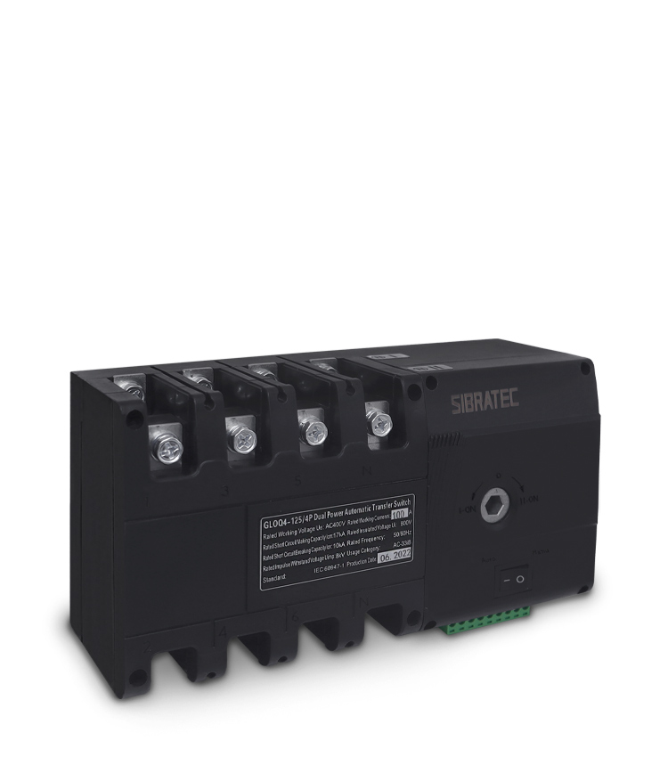 Chave de Transferência Automática 4 Polos GLOQ4-125 100A - Transferência sem Carga 