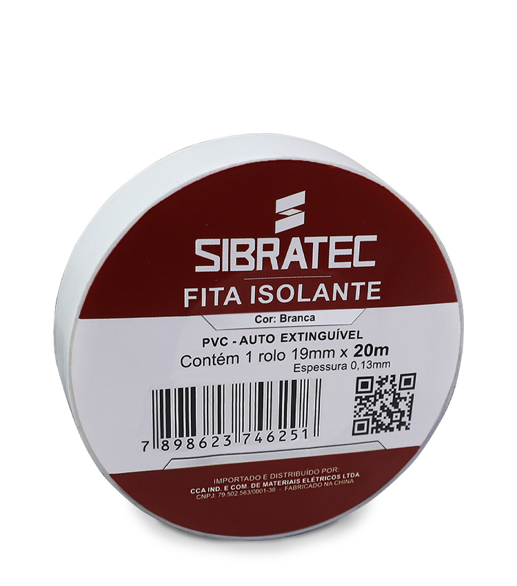 Fita isolante Branca 19mm x 20 metros (8715)