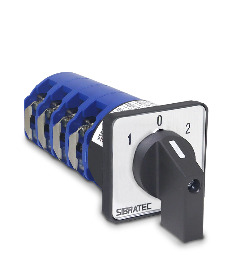 Chave de Transferência Rede/Gerador ou para Reversão 4 Polos 125A - 3 Posições - LW28-125A-4P - Para Porta de Painel