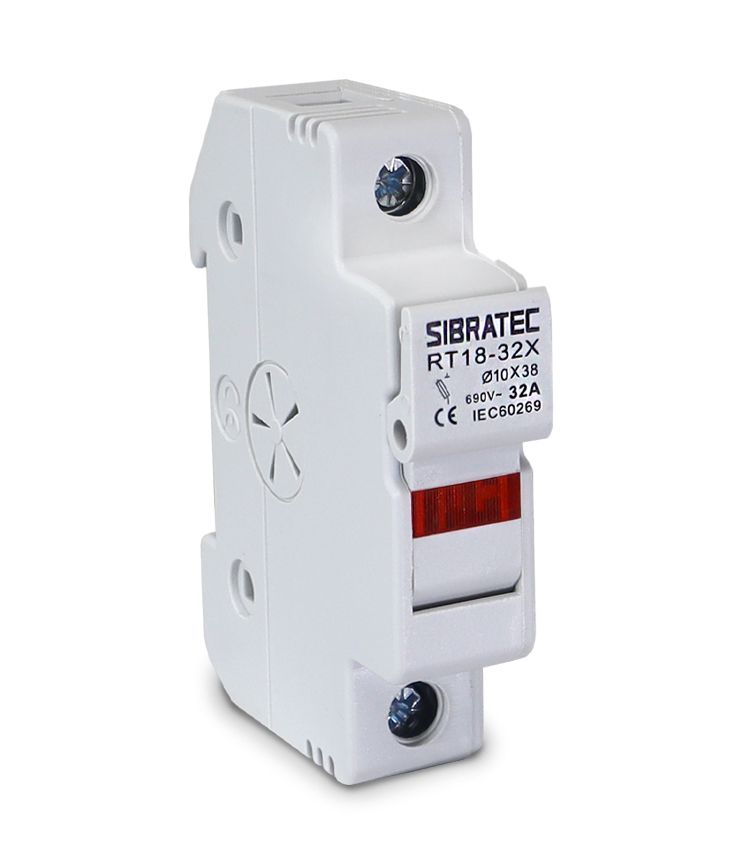 Porta Fusível tipo Cartucho 1 Polo RT18-32 690Vca com Indicador para Fusíveis 10x38mm até 32A  