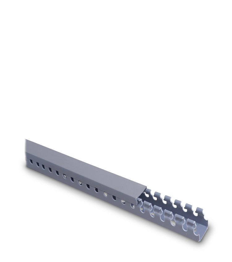 Canaleta Cinza Total Aberta 25 x 25 x 2000mm (L x A x C) 