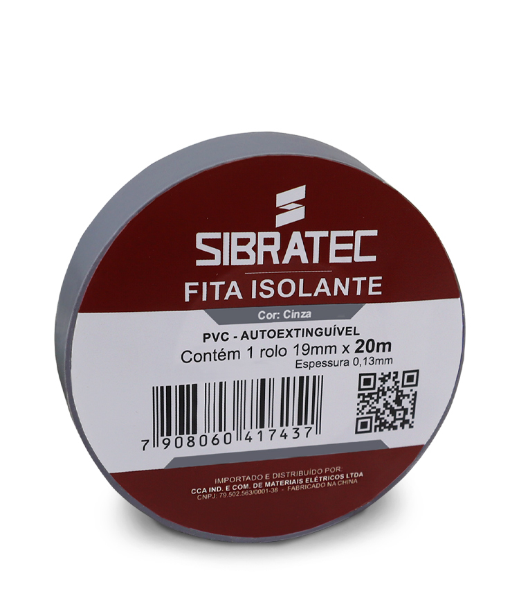 Fita isolante Cinza 19mm x 20 metros (14620)