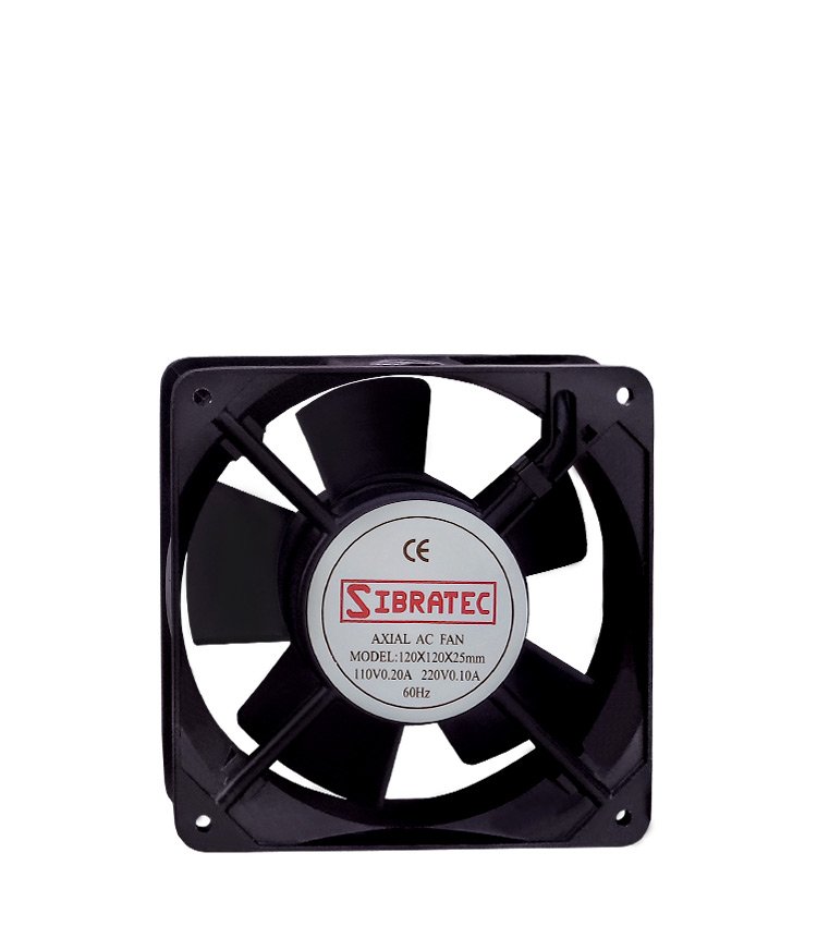 Ventilador 12x12x2,5cm com Corpo Metálico e Eixo com Rolamento. Alimentação: BIVOLT 110/220V