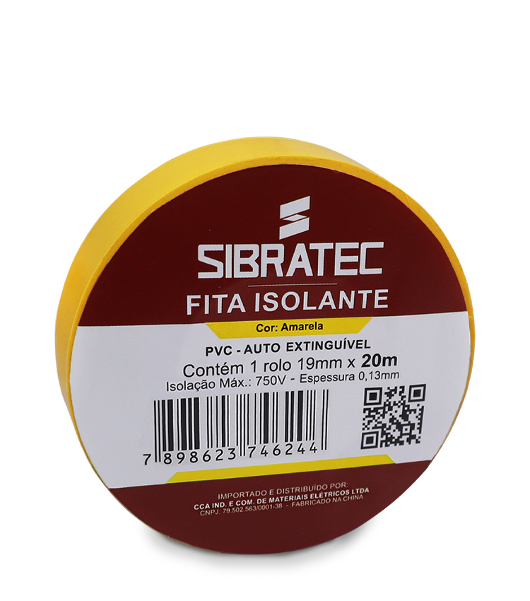 Fita isolante Amarela 19mm x 20 metros (8713)