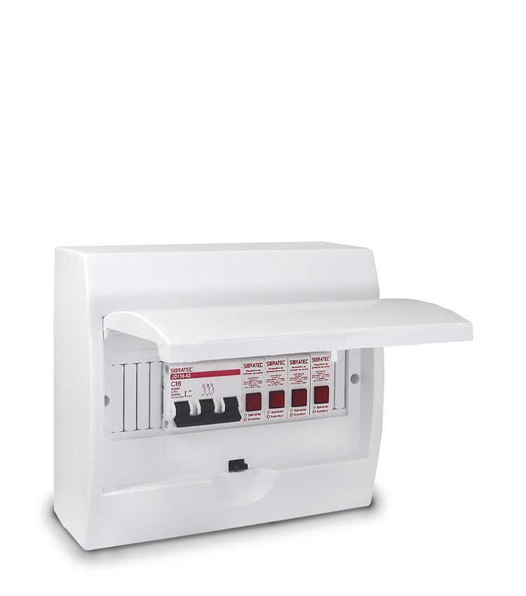 Kit de Proteção KDP3-380-7 para Estação de Recarga Automotiva de 7,5kW/380V Trifásico com Caixa, Disjuntor e DPS