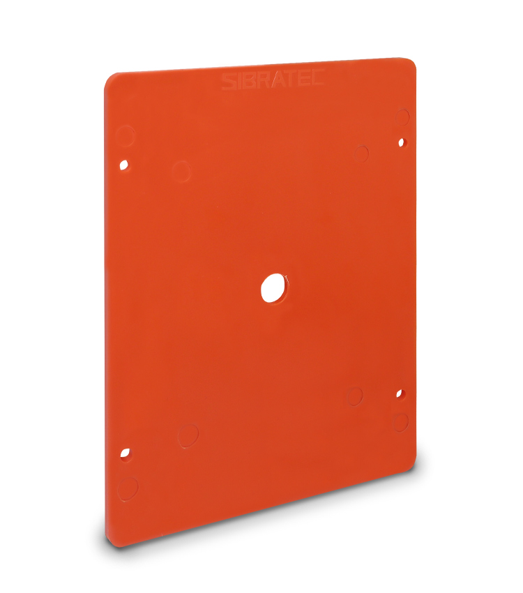 Placa de Montagem Plástica Cor Laranja C245xL165xP4mm para Caixa Média