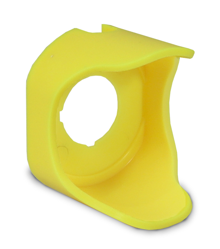 Proteção Plástica Guarda Alta cor Amarela P20-PA para Botões de Emergência. Dimensões 55x47x39mm 