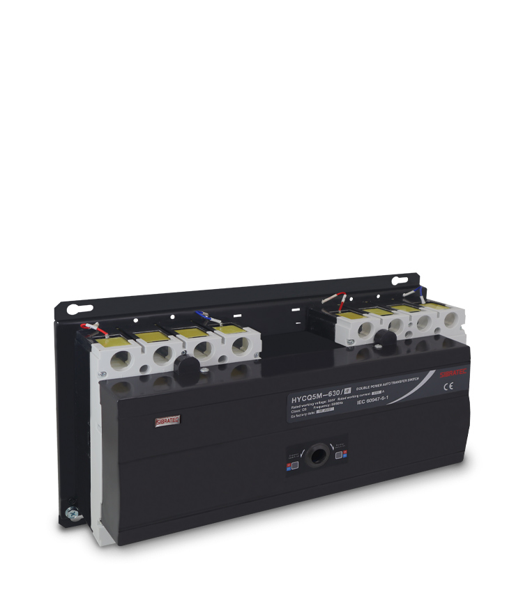 Chave de Transferência Rede/Gerador Automática Tetrapolar HYCQ5M-630 630A - Atua Sob Carga 