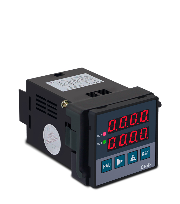 Relé Digital Multifunção CN48 (Funções: temporizador, contador, frequencímetro e tacômetro) - Alimentação 80~264Vcc/Vca