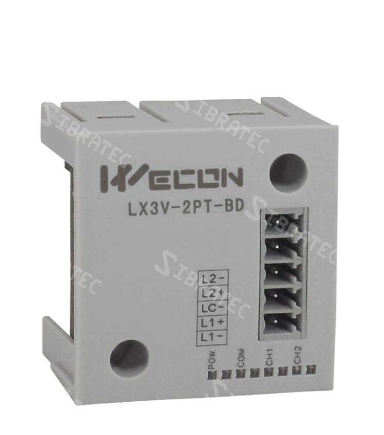 Mini Módulo Expansão CLP Wecon-LX3V-2PT-BD - 2 Entradas Sensor Tipo Pt100 Para Cpu - Alimetação 24Vcc