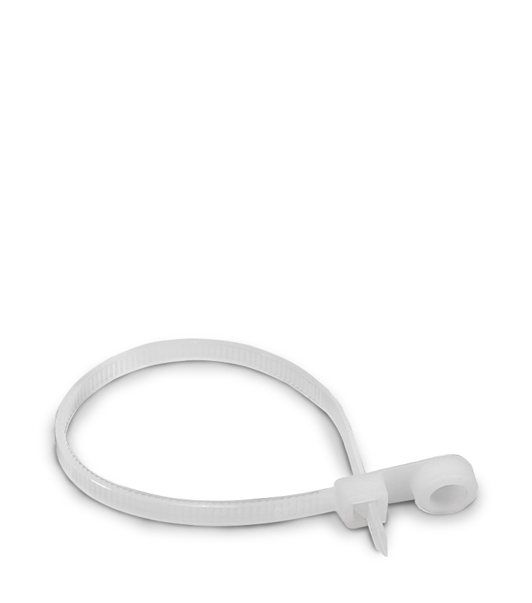 Abraçadeira de Nylon Incolor com Olhal para Fixação por Parafuso ou Rebite 3,6x150mm - Cento