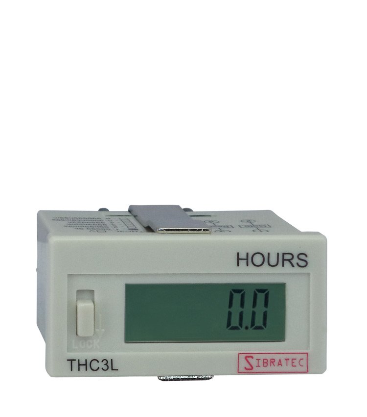 Horímetro Digital THC3L - Gatilho Contato Seco - Escala 99999,9 Horas - Tamanho 21,8 x 44,5mm