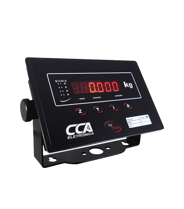 Indicador de Peso CCA para Automação modelo UNO com Bateria - Gabinete Aço Carbono 176x115mm